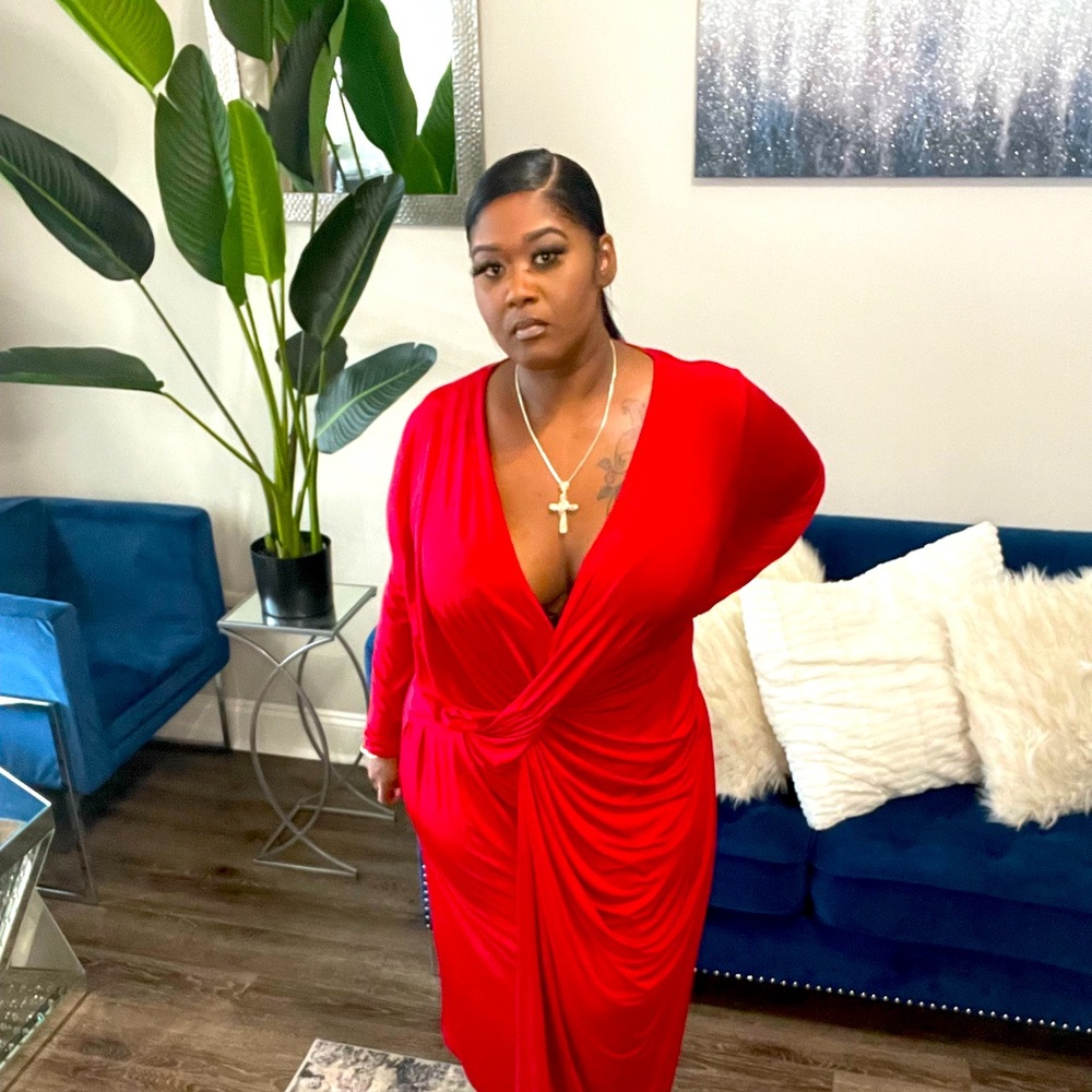 ASOS red maxi dress